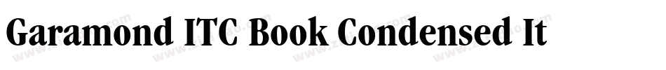Garamond ITC Book Condensed Italic BT字体转换